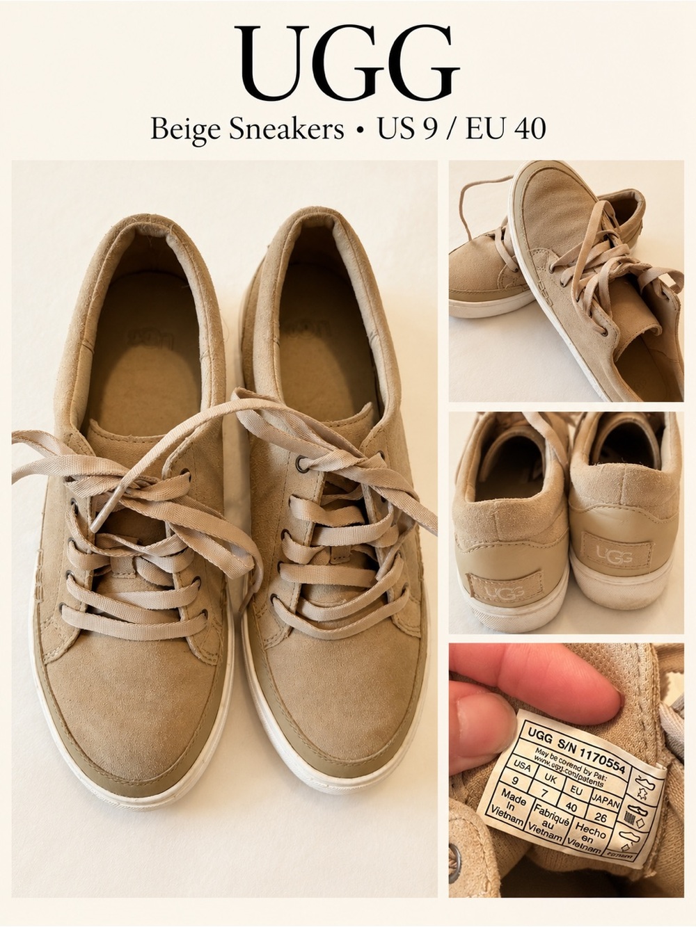 UGG Tan Suede Low-Top Sneakers